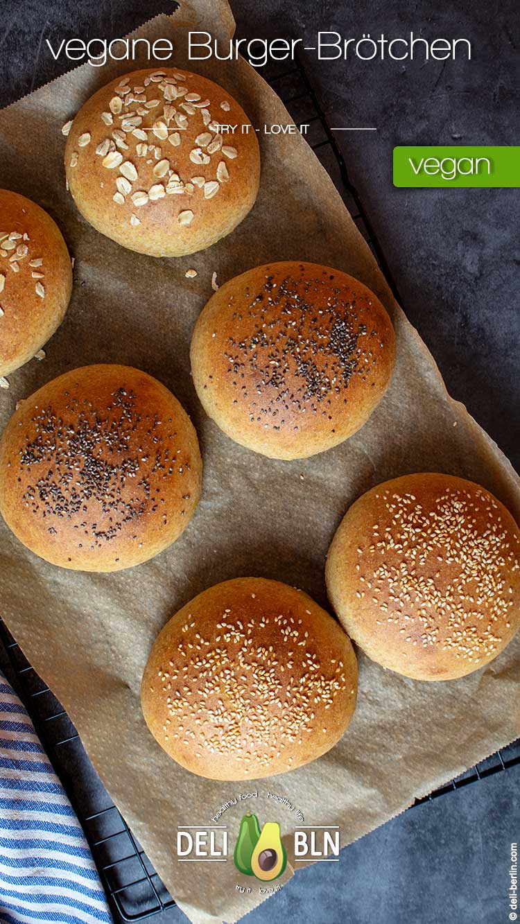 vegane Dinkel-Burger-Brötchen selber backen